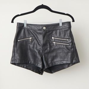 H&M Leather Shorts